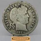 1914-D Barber Silver Dime, 90% Silver - #C57631NQ
