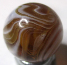 Vintage CAC Christensen Agate Striped Transparent Marble .70" Mint 1225.023