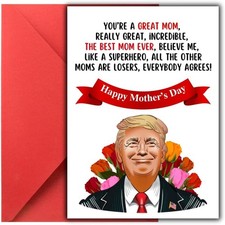 Donald Trump Mothers Day Card, Trump Mothers Day Card from Husband Daughter Son