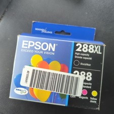 Epson 288XL Black + 288 Cyan Magenta Yellow Color Ink Cartridges Genuine OEM New