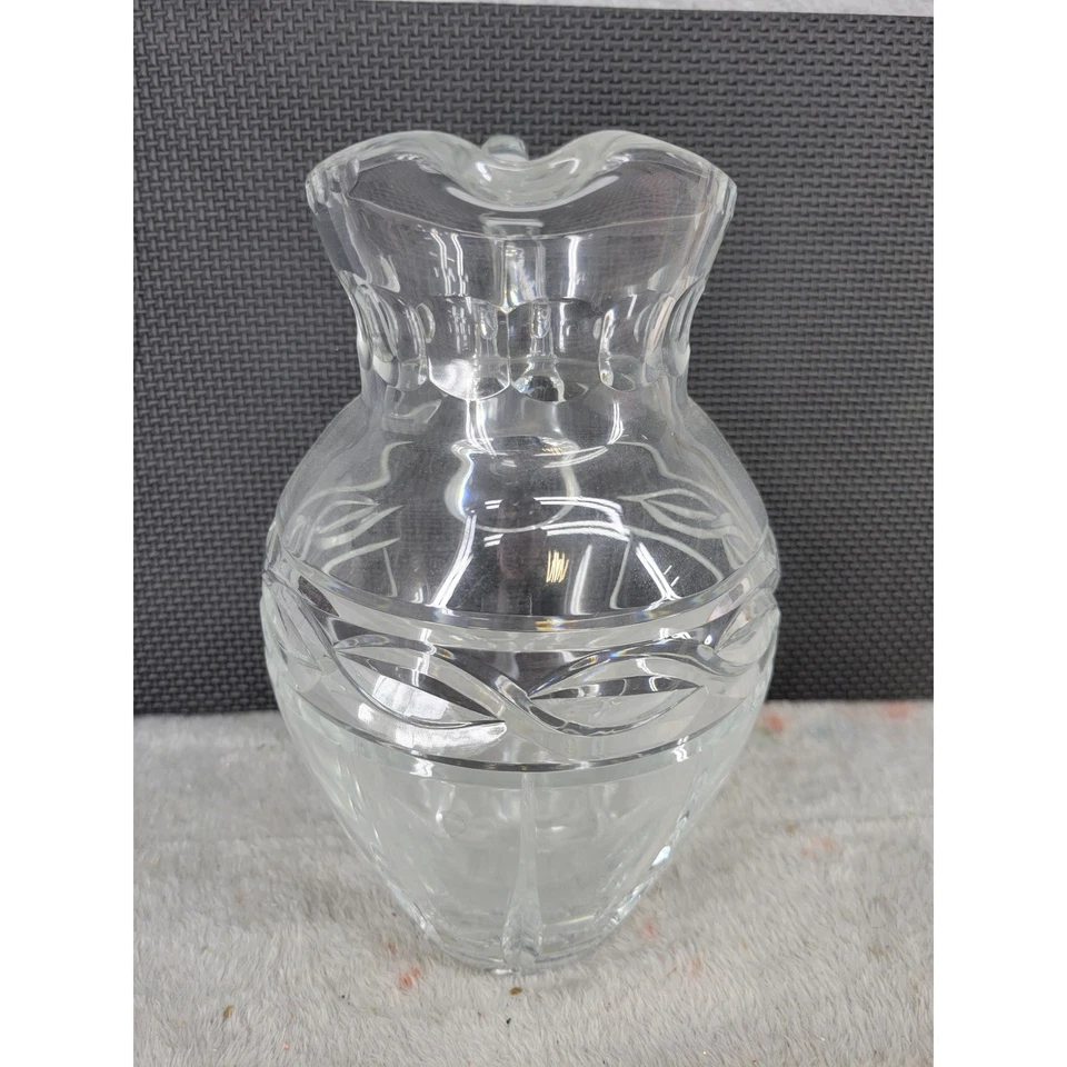 Jarra de cristal transparente corte jarra de jugo de agua mango caño para servir Foto 3 de 4