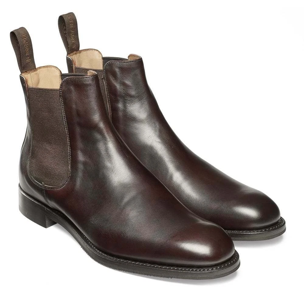 Handmade Mens Genuine Brown Leather Casual High Ankle Chelsea Boots For Men
