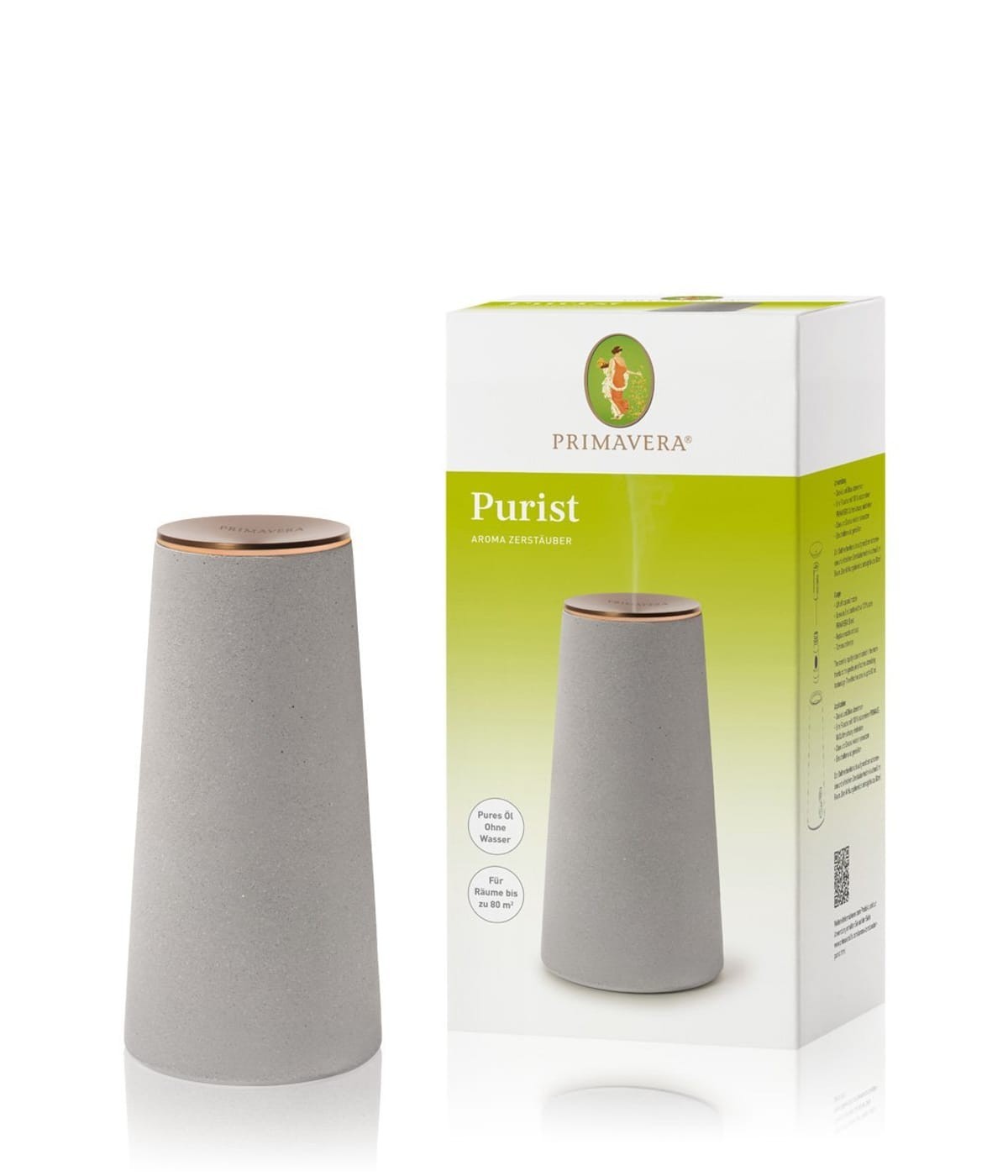 Primavera Aroma Zerstäuber Purist Diffusor Ätherische Öle Neu Räume bis 80m² Neu