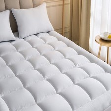 Full Size Mattress Pad Cover Memory Foam Pillow Top Cooling Overfilled Topper