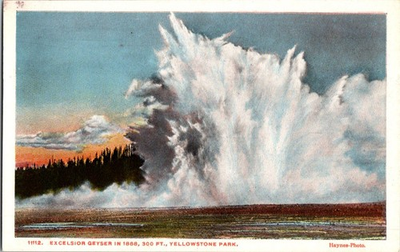 #ad #ad Excelsior Geyser Yellowstone Park Vintage Postcard by Haynes Photo $1.95