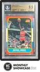 MICHAEL JORDAN BGS 9.5 1986-87 FLEER #57 ROOKIE CARD RC BULLS GEM MINT CENTERED