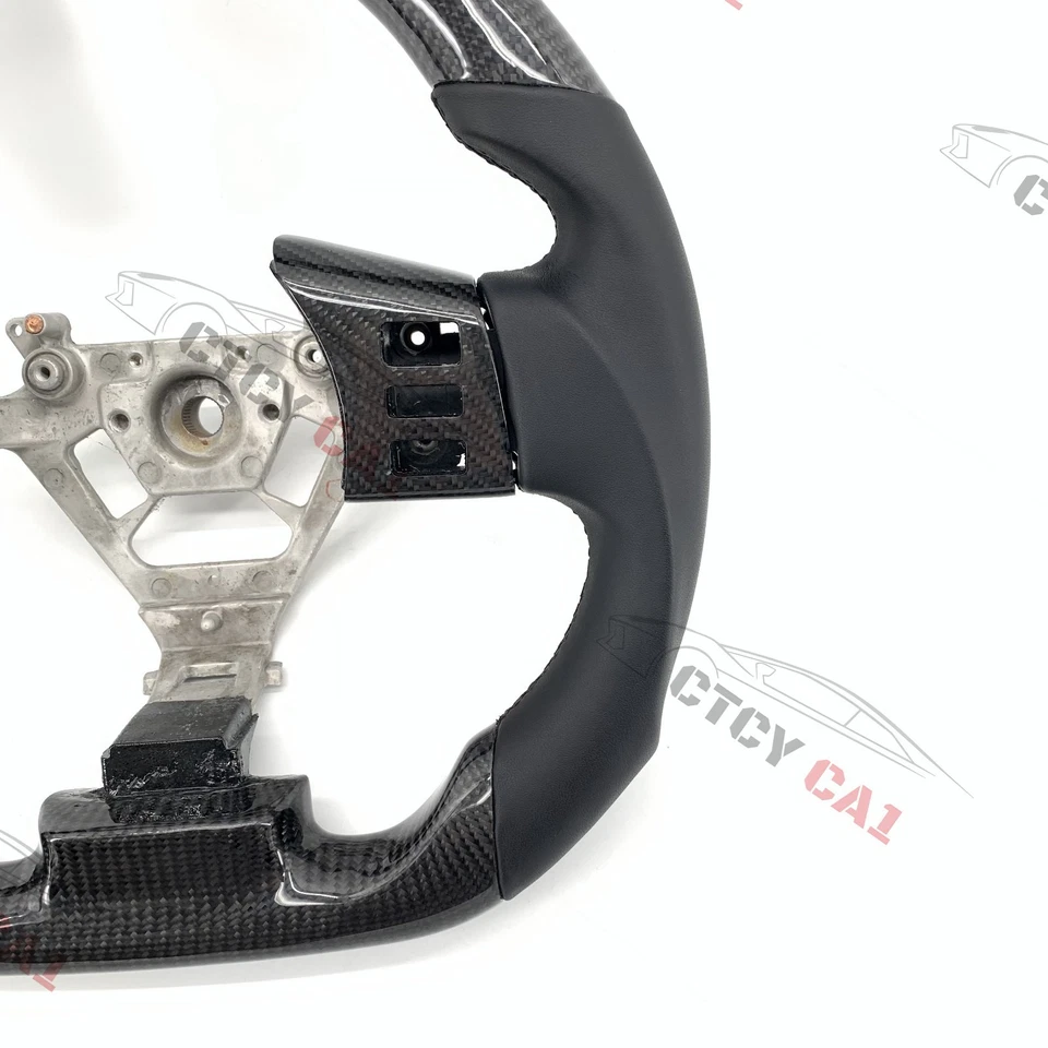 Volante de fibra de carbono personalizado para 02-08 Nissan 350Z fairlady Z con moldura Foto 4 de 4