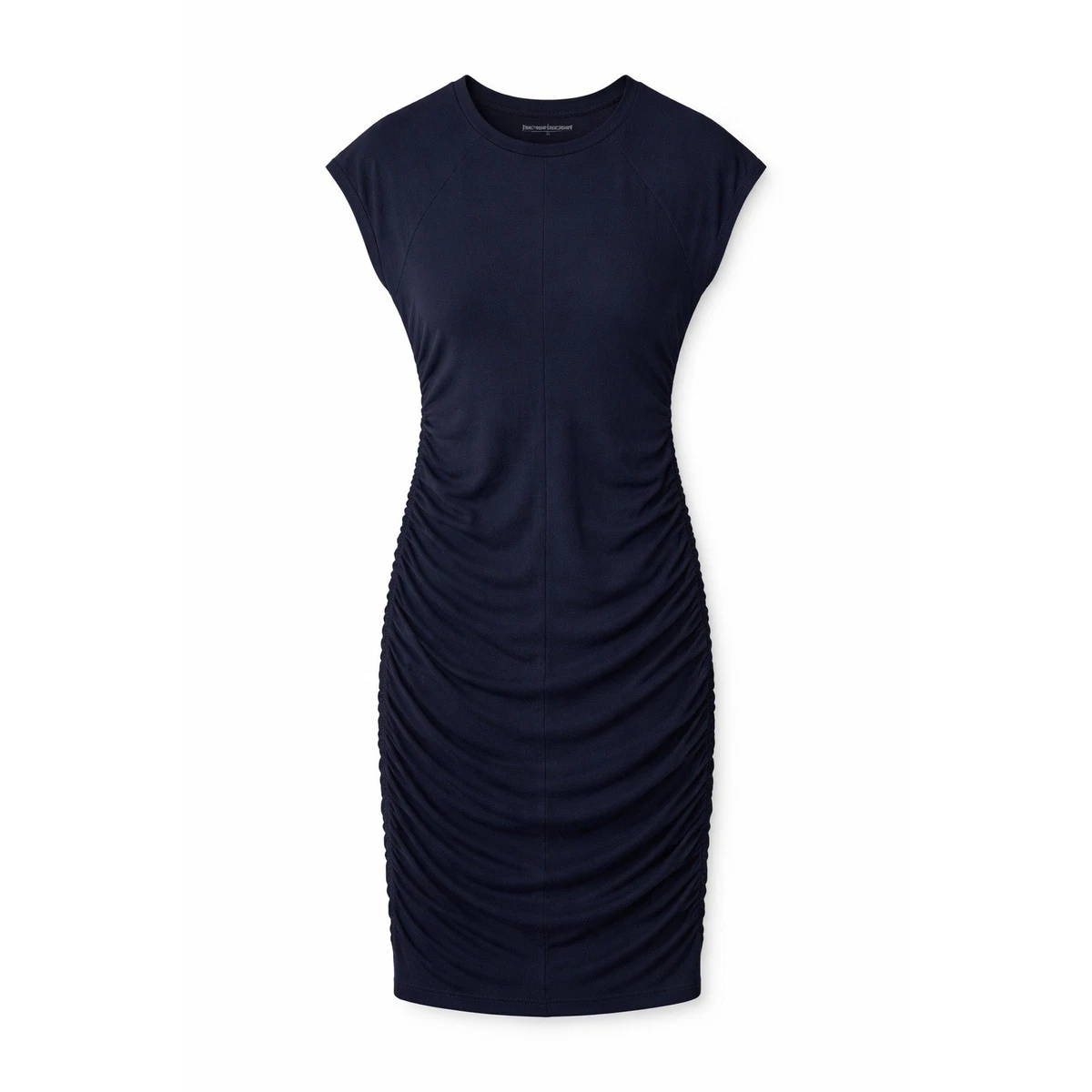 knee length dresses for ladies Light blue halter-neck mini dress for women with ruched top – Gimaguas main image 1