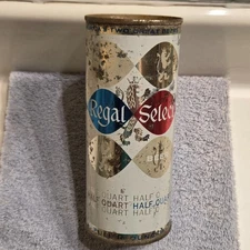 16oz REGAL SELECT, flat top beer can, Maier, Los Angeles, California HALF QUART