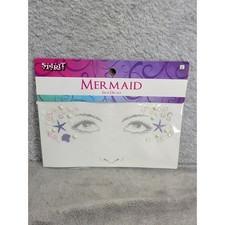 Spirit Halloween Mermaid Face Decals Iridescent Starfish Pearl Stickers