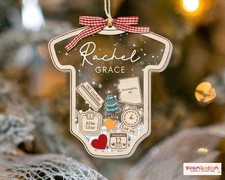 Baby's First Christmas Ornament, Baby 1st Christmas Ornament, Custom Baby Name