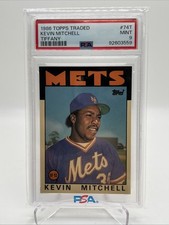 1986 Topps Traded Tiffany Kevin Mitchell PSA 9 Mint Giants Mets RC 
