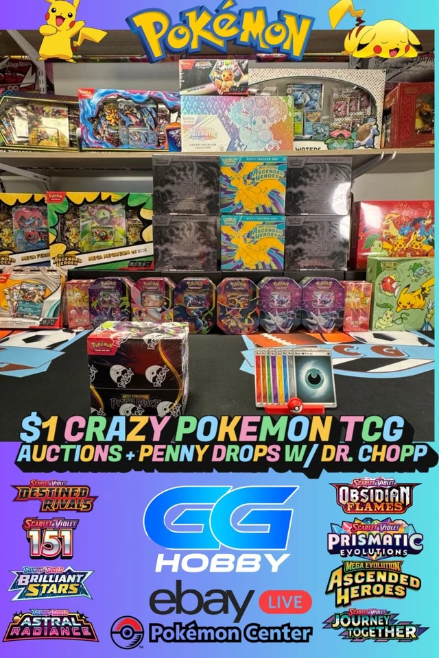 $1 POKEMON TCG SEALED AUCTIONS W/ DR.CHOPEMALL