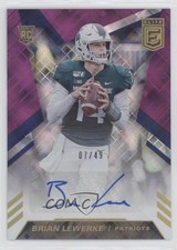 2020 Panini Donruss Elite Rookie Purple 7/49 Brian Lewerke #RA-BL Auto vf1