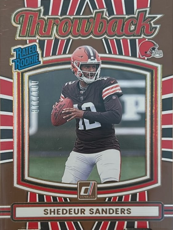 2025 DONRUSS RATED ROOKIES THROWBACK#2 SHEDEUR SANDERS STUDIO SERIES /100