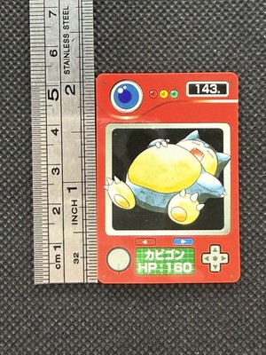 Snorlax No. 143 Pokemon Pokedex Mini Card Zukan Japanese Nintendo