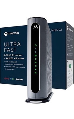 Motorola Ultra-Fast DOCSIS 3.1 Cable Modem with AC3200 Dual Band Router MG8702