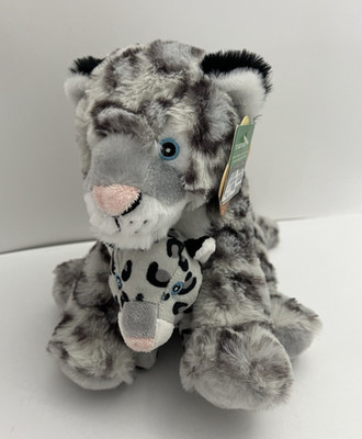 Adventure Planet Leopard 8'' Plush Realistic Zoo Stuffed Animal Mom & Baby NWT
