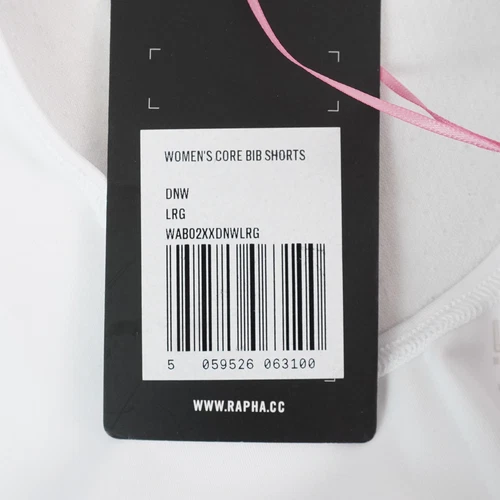Rapha Women's Core Cycling Bib Shorts In Dark Navy And White - Size Large - Picture 6 of 6
