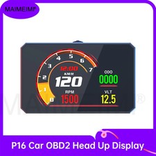P16 OBD2 Head Up Display Car Speed Gauge On-Board Digital Tachometer Speedometer