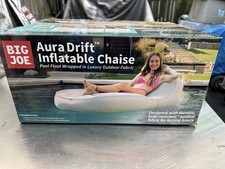 Big Joe Aura Drift Inflatable Pool Float Chaise Fabric Cover 400lb No Pump CP