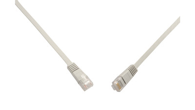 Patchcord płaski CAT5E UTP LSOH 3m szary non-snag-proof C5E-111GY-3MB
