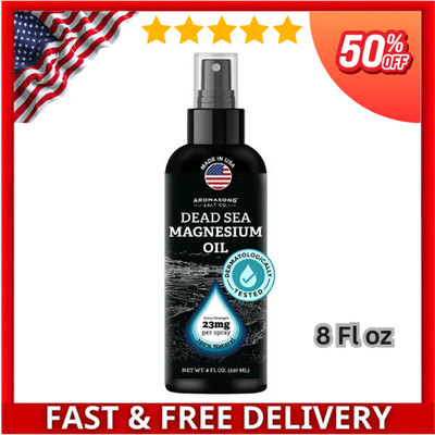 Magnesium Oil Spray - Large 8oz Size - Extra Strength - 100% Pure for Less Sting