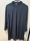 Alfani Jersey Scrunch-Neck Tunic Black Size XL NWT