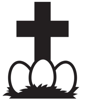 Osterkreuz mit Eiern Vinyl Aufkleber Sticker