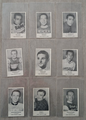 1959 RIZ LA CROIX Lot 9x Radsport Radfahrer Velo Rennen Karte Bild