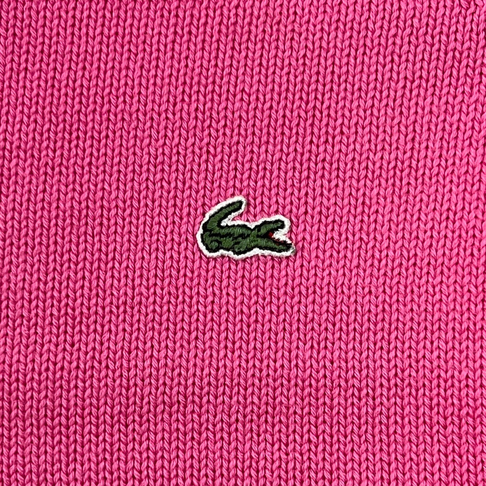Lacoste Pink Cotton Croc Logo Long Sleeve Sweater Women Size M(US) / 8(EU) NWT thumbnail 4