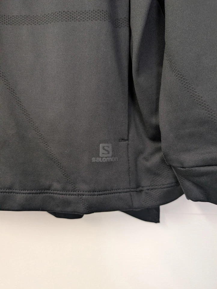 Salomon Elevate Aero Cozy Pull Sweater top Black Medium Running  - Image 3 of 4