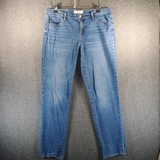Gap 1969 Jeans Women 32L Real Straight Leg Dark Indigo Medium Wash