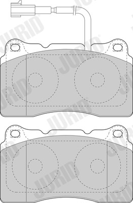 Front JURID 573637J Brake Pad Set, disc brake for ALFA ROMEO