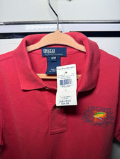 VTG Polo Ralph Lauren Boys 3/3T Spring Red 90s Polo Fishing Lure Embroidered NWT