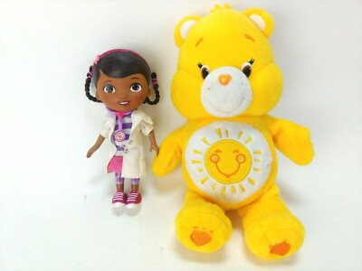 Doc McStuffin Figurine 5'' And Funshine bear Care bear 8.5'' tall stuff