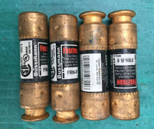 lot of 4 Bussmann Fusetron FRN-R-5 Time Delay Fuse, 5Amp 250V