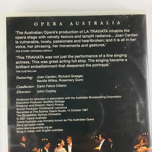 La Traviata DVD 1987 Sydney Opera House Joan Carden Performance GC Free Postage - Picture 3 of 5