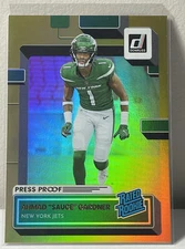 2022 Donruss Premium Press Proof Gold #328 Ahmad "Sauce" Gardner Jets SP RC