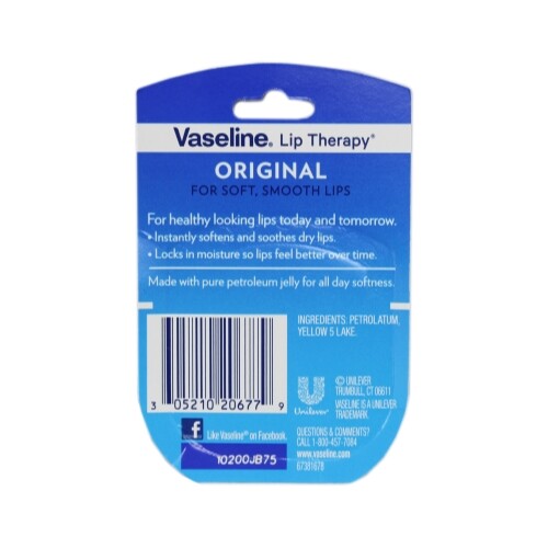 2er Pack Vaseline Original Lippentherapie für weiche glatte Lippen je 0,25 Unzen - Bild 3 von 3