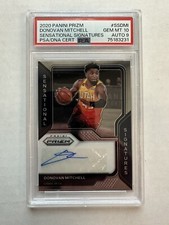 2020-21 Panini Prizm DONOVAN MITCHELL Sensational Signatures Utah Jazz PSA 10
