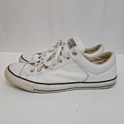 Converse All-Star Unisex White Ox Leather Low-Top Sneakers Size M 12 W 14