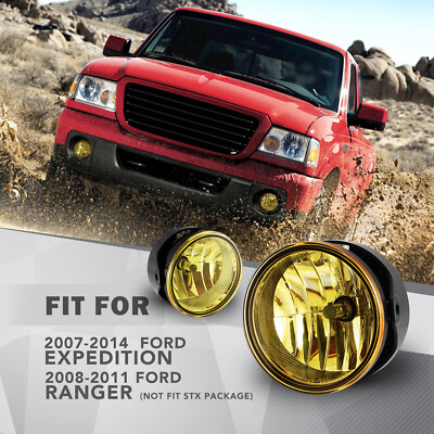 For 08-11 Ford Ranger 07-14 Expedition Fog Lights Yellow Lens