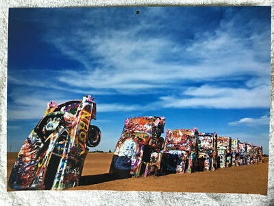 Cadillac Ranch Amarillo Texas on Route 66, 8”x11” card, FREE S&H! | eBay