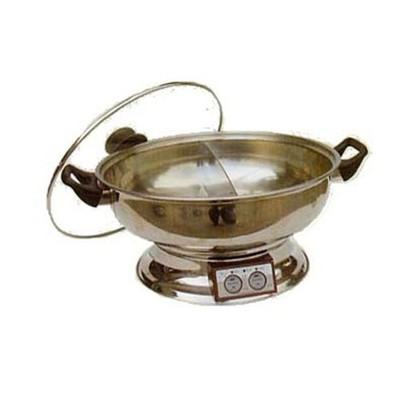 Elektrischer Hot Pot Dampfgarer 2-seitig Edelstahl Multikocher für 3-4 Personen 4,5L 1600W
