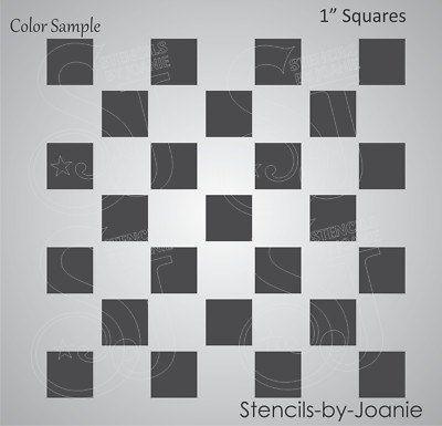 Stencil 1'' Square Blocks Check Shapes Craft Pattern Template DIY Game Board Sign