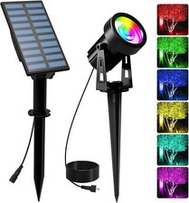 T-SUN Solar Spot Lights LED RGB Color Changing Outdoor Garden Landscape Lights