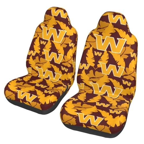 2pcs Washington Redskins Elastic Car Seat Covers Hawaii Style Print Seat Cover