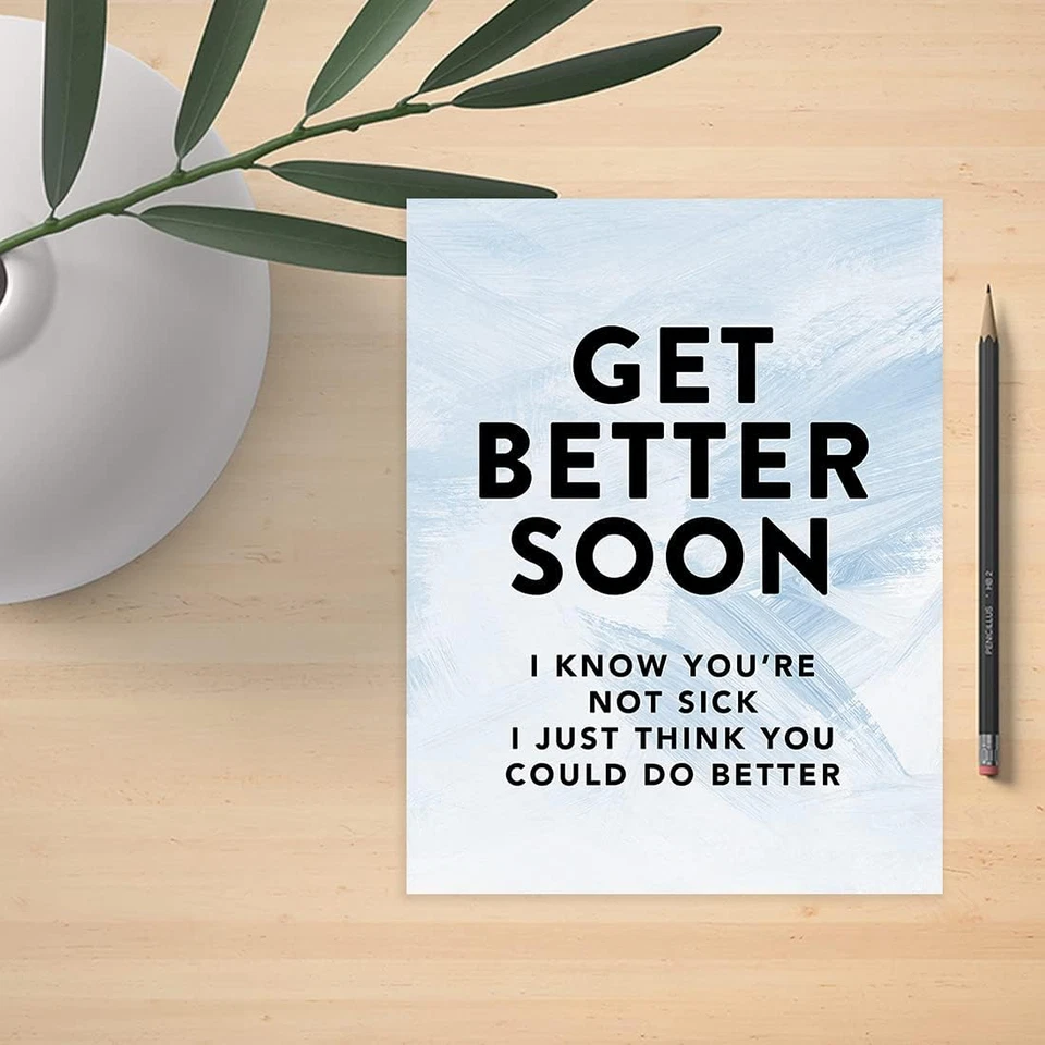 Funny Get Well Soon Jumbo Card 8.5 X 11 Inch Blank Get Better Soon Well Wishes G - Image 2 of 4