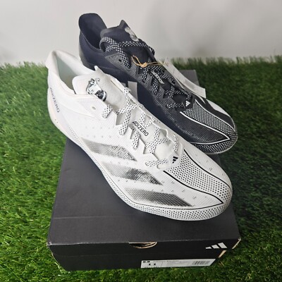 Adidas Adizero Football Cleats New Sizes 7.5-13 White Black Snack